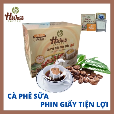 MILK coffee filter paper 3 in 1  Queen Cau Dat title=